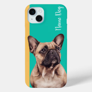 Coque iPhone 15 Mini Renommez votre chien français bulldog sur les boît