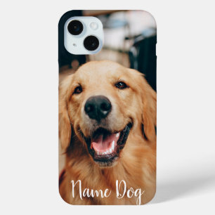 Coque iPhone 15 Mini Renommez votre chien Golden Retriever sur le boîti
