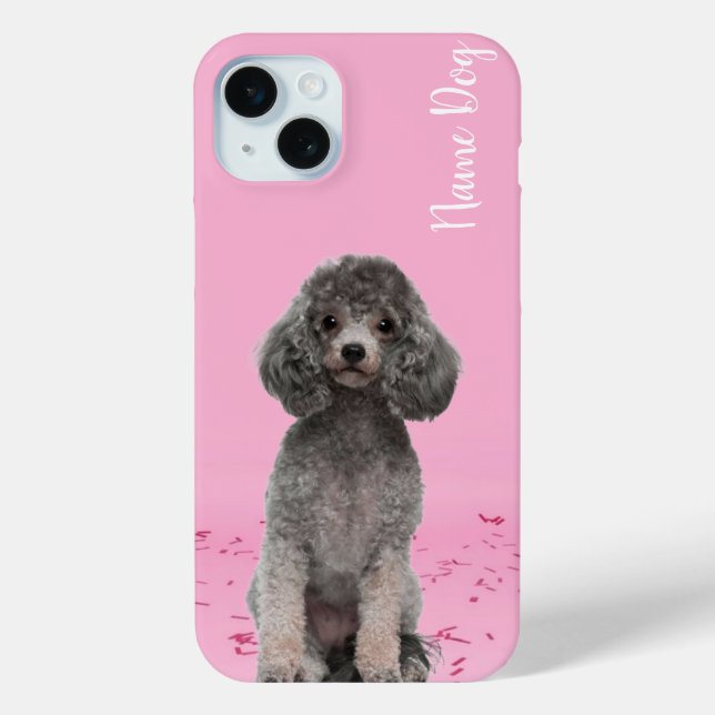 Coques Case-Mate iPhone Renommez votre chien Poodle sur les boîtiers télép (Verso)