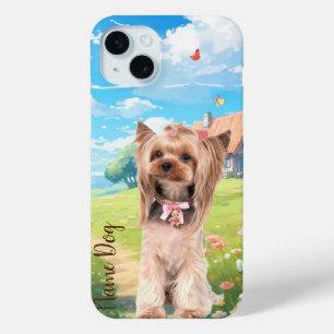 Coque iPhone 15 Mini Renommez votre chien Yorkshire Terri sur les boîti