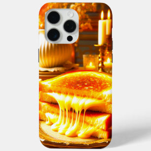 Coque iPhone 15 Pro Max Repas Confort aux chandelles : Sandwich au fromage