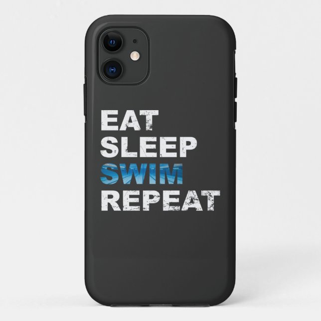 Coques Case-Mate iPhone Répéter la baignade du sommeil - Un cadeau amusant (Dos)