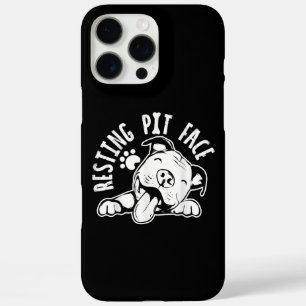 Coques iPhone 16 Pro Max Repose Pit Face Drôle Chien Pitbull Mème