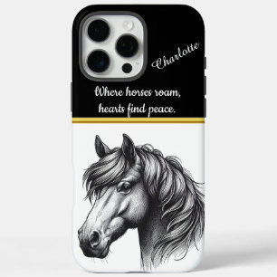 Coques iPhone 16 Pro Max Représentation détaillée de la tête d'un cheval ma