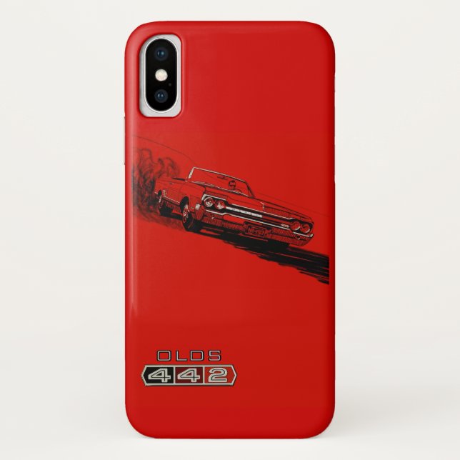 Coques Case-Mate iPhone Reproduction d'affiche de 1964 Oldsmobile 442. (Dos)