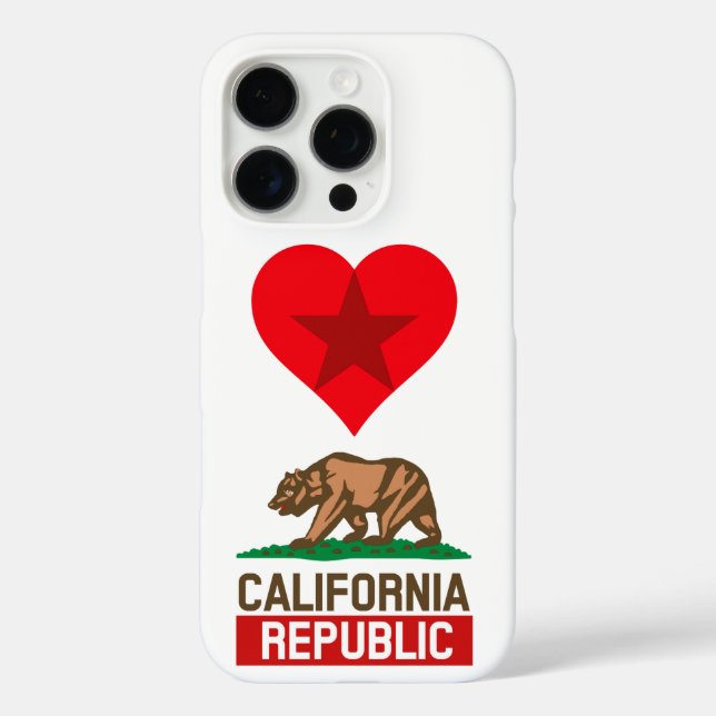 Coques Case-Mate iPhone RÉPUBLIQUE DE CALIFORNIE Etat Drapeau Amour (Verso)
