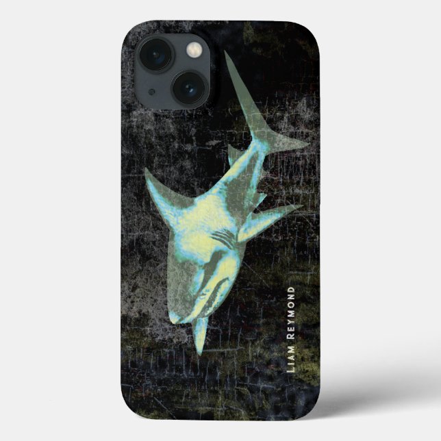 Coques Case-Mate iPhone Requin en noir (Verso)