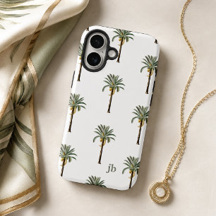 Coque Pour iPhone 16 Résort chic de Palm Beach avec monogramme stylé