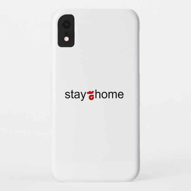 Coques Case-Mate iPhone Restez à la maison (Dos)