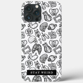 Case-Mate iPhone Case Restez bizarre Noir & Blanc Biologie de l'anatomie