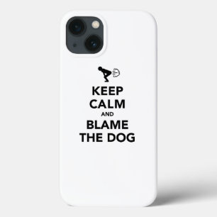 Etui iPhone 13 Restez calme et blâmez le chien