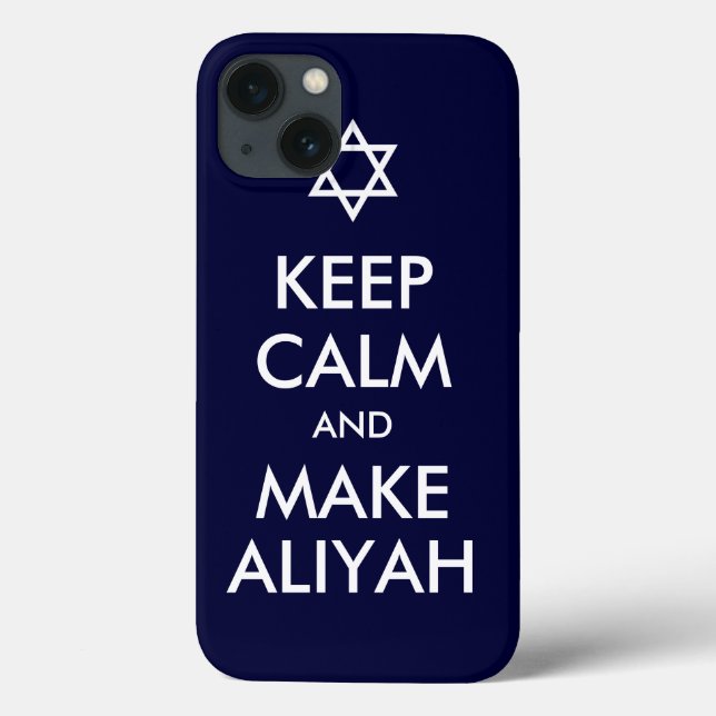 Coques Case-Mate iPhone Restez Calme Et Faites De L'Aliyah (Verso)