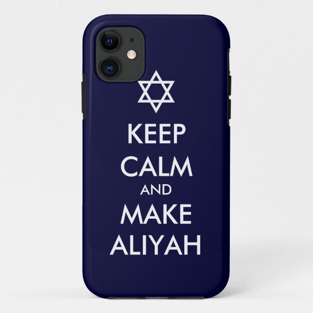Coques Case-Mate iPhone Restez Calme Et Faites De L'Aliyah (Dos)