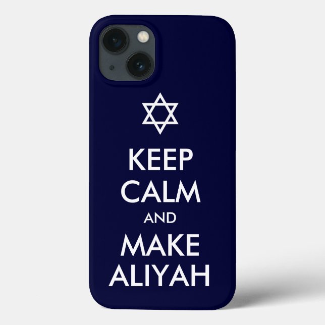 Coques Case-Mate iPhone Restez Calme Et Faites De L'Aliyah (Verso)