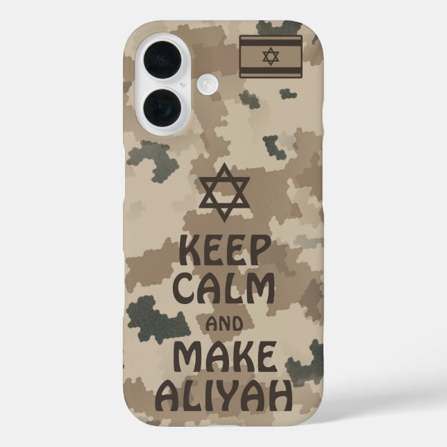 Coques Case-Mate iPhone Restez Calme Et Faites De L'Aliyah - Désert (Verso)