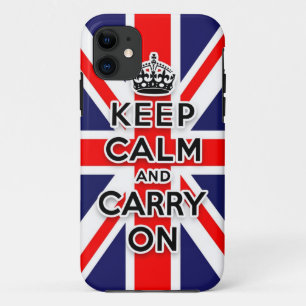 Coque Case-Mate Pour iPhone restez calme et portez le drapeau Union Jack