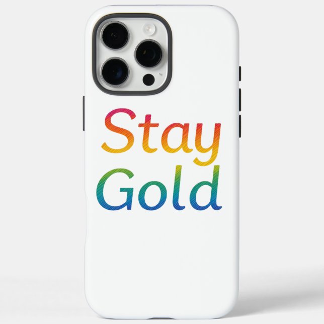 Coques Case-Mate iPhone Restez couvert pour iPhone Gold (Verso)
