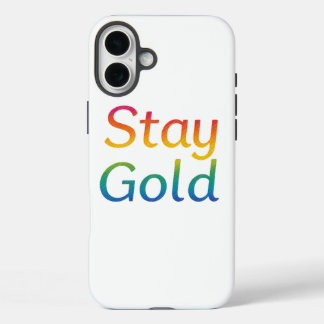 Coques iPhone 16 Plus Restez couvert pour iPhone Gold