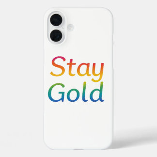 Coques iPhone 16 Plus Restez couvert pour iPhone Gold