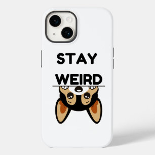 Coque Pour iPhone 14 Restez Drôle Étrange Cartoon Chien Boston Terrier
