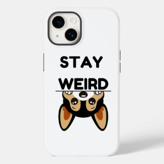 Coque Pour iPhone 14 Restez Drôle Étrange Cartoon Chien Boston Terrier