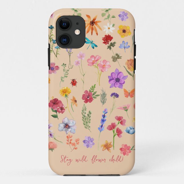 Coques Case-Mate iPhone Restez Fleur Fleur Fille Enfant Embrasser la natur (Dos)