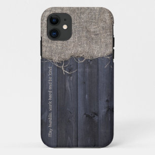 Case-Mate iPhone Case Restez humble Travaillez dur Soyez comme Burlap et