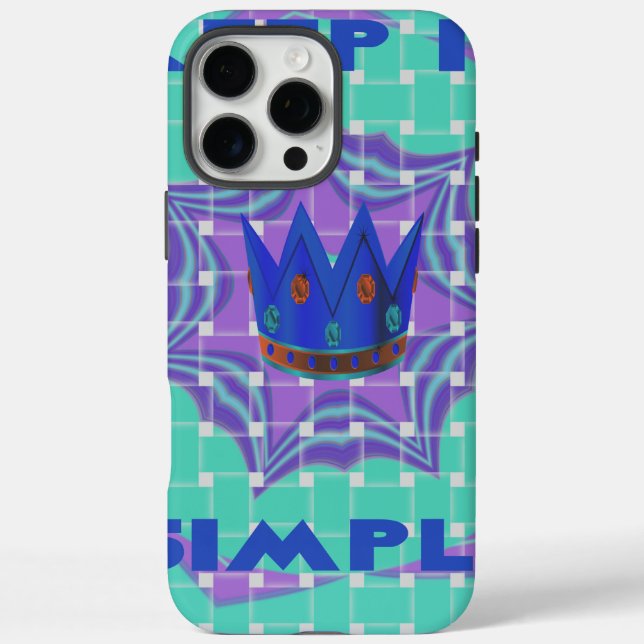 Coques Case-Mate iPhone Restez simple : l'art Motif de la Clarté Royale (Verso)