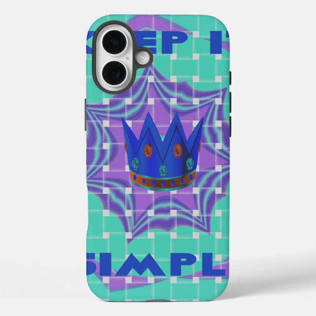 Coques Case-Mate iPhone Restez simple : l'art Motif de la Clarté Royale (Verso)