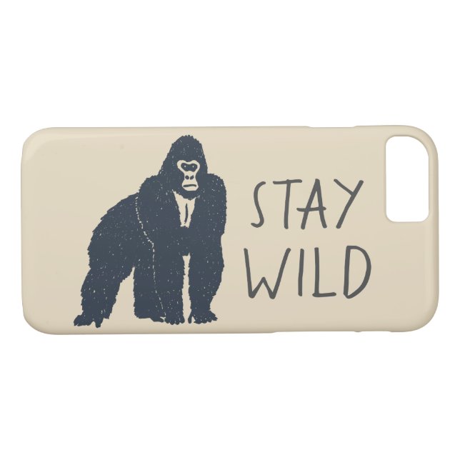 Coques Case-Mate iPhone Restez Wild Gorilla Silhouette (Dos (Horizontal))