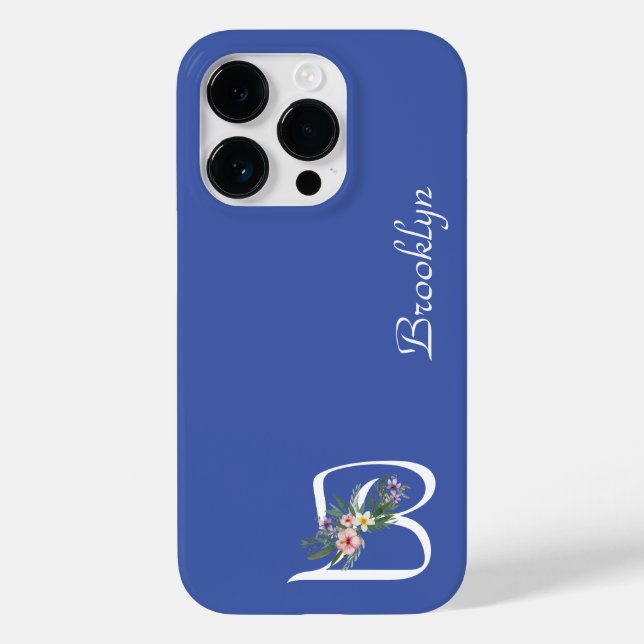Coques Case-Mate iPhone Retraite du monogramme floral B (Verso)