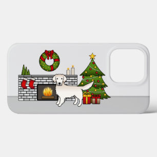 Case-Mate iPhone Case Retriever Anglais Crème Or Dans Une Salle De Noël