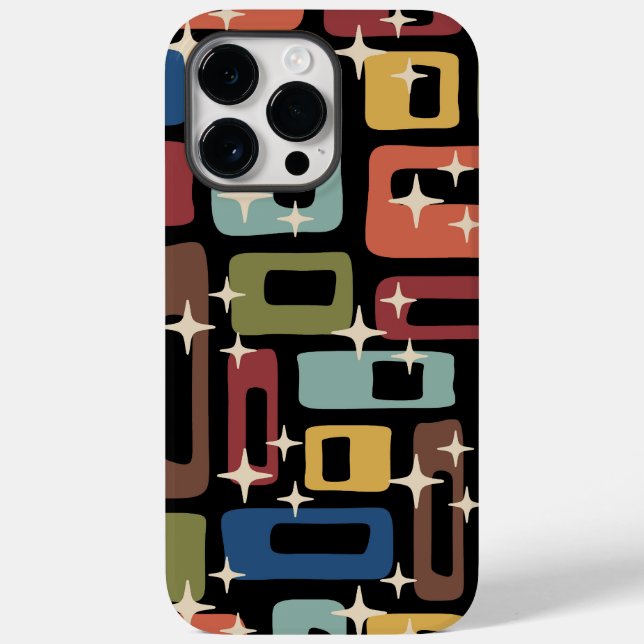 Coques Case-Mate iPhone Rétro Abstrait Moderne du Milieu du Siècle (Verso)