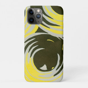 Coque iPhone 11 Pro Retro Art Déco Jazz Vintages Cercles Fils Motif
