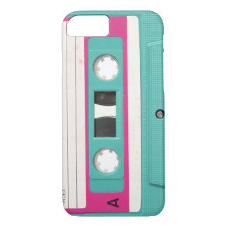 Coques Pour iPhone Rétro bande turquoise vintage de cassette audio
