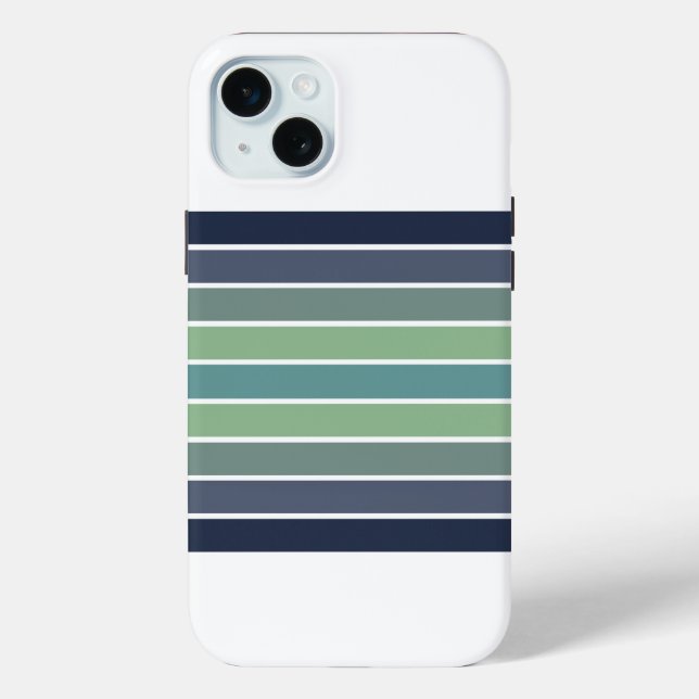 Coques Case-Mate iPhone Retro Blue & Green Surfboard Striped  (Verso)