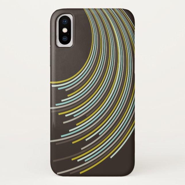 Coques Case-Mate iPhone Rétro caisse sinueuse de téléphone de rayures de (Dos)