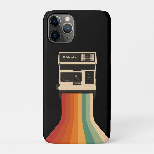 Coques Case-Mate iPhone Retro Camera with Rainbow Print (Dos)
