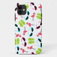 Rétro cas de l'iPhone 5 de motif de Flamant rose