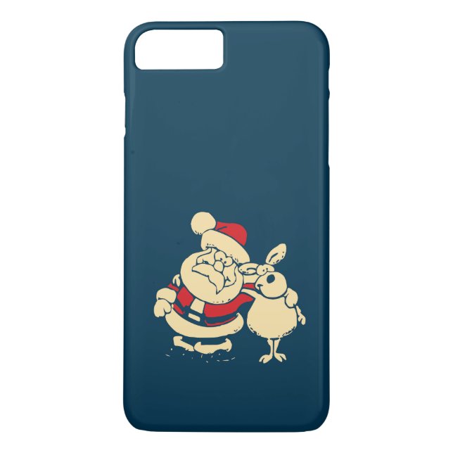 Coques Case-Mate iPhone Retro Christmas Père Noël et son Reindeer Buddy (Dos)