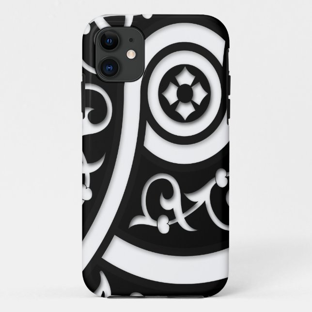 Coques Case-Mate iPhone Rétro conception noire et blanche géniale (Dos)