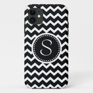 Etui iPhone Case-Mate Rétro élégance de zigzag noir et blanc de Chevr