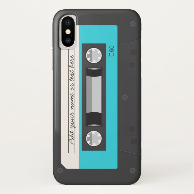 Coques Case-Mate iPhone Rétro enregistreur à cassettes drôle de musique (Dos)