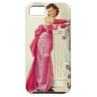 Rétro femme des années 1950 avec des roses