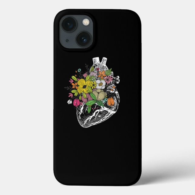 Coques Case-Mate iPhone Retro Floral Anatomique Coeur Humain Pour Femmes (Verso)