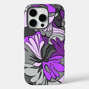 iPhone 16 Pro Case Rétro floral psychédélique de Lave-Lampe