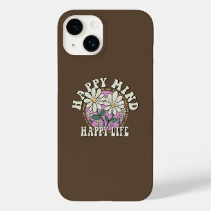 Coque Pour iPhone 14 Retro Happy Mind Happy Life