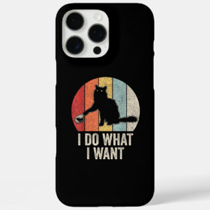 Coques iPhone 16 Pro Max Rétro Je Fais Ce Que Je Veux Chat Chemise Amoureux
