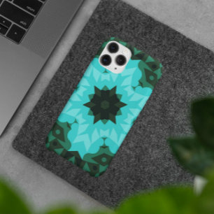 Case-Mate iPhone Case Retro Mandala Flower bleu et vert