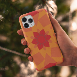 Case-Mate iPhone Case Retro Mandala Flower Red and Orange